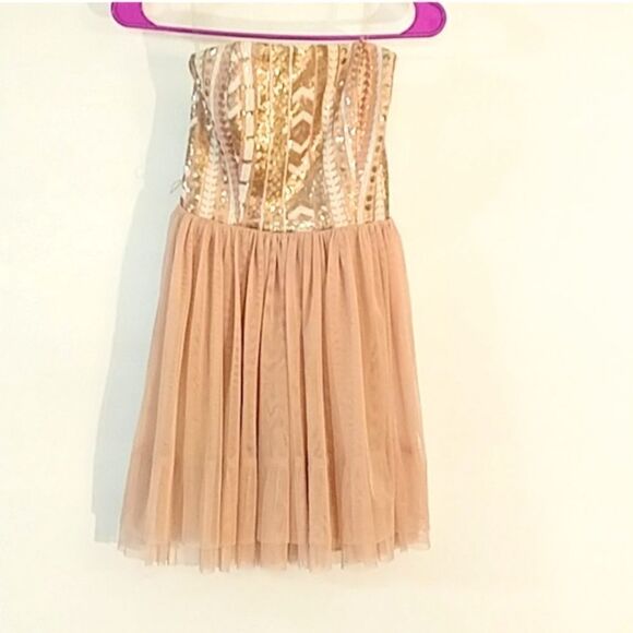 Y2K Vintage Teeze Me Formal Dress – Size 3 – Beaded Goddess Babydoll Style - Picture 1 of 6